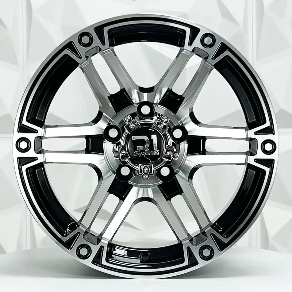 RIN 15X8 6-139.7 R1 SPORT 5975 BLACK MACHINE FACE ET0 CB108