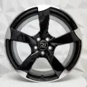 RIN 17X7.5 5-100 R1 SPORT L357 BLACK MACHINE LIP* ET35 CB73.1