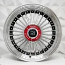 RIN 17X8 4-100/114.3 R1 SPORT 1923 BLACK MACHINE FACE MI CHROME RIVETS ET25 CB73