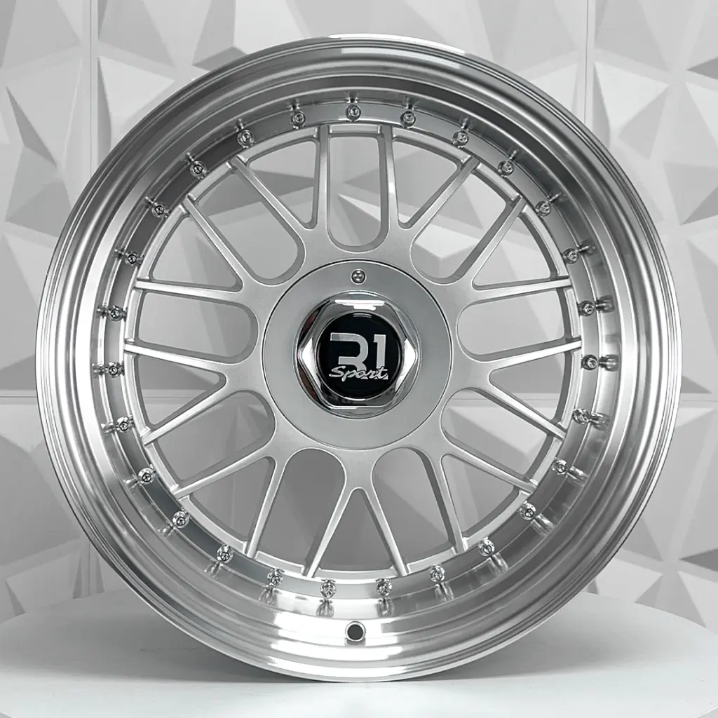RIN 17X8 5-100 R1 SPORT 646 SILVER MI CHROME RIVETS ET30 CB73.1