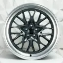 RIN 19X8.5 5-113 R1 SPORT R009 MATTE GUNMETAL MACHINE LIP ET38 CB73.1